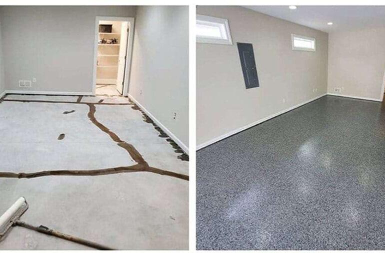 A Concrete Stained Floor Transformation